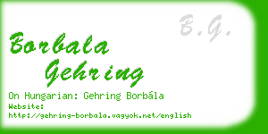 borbala gehring business card